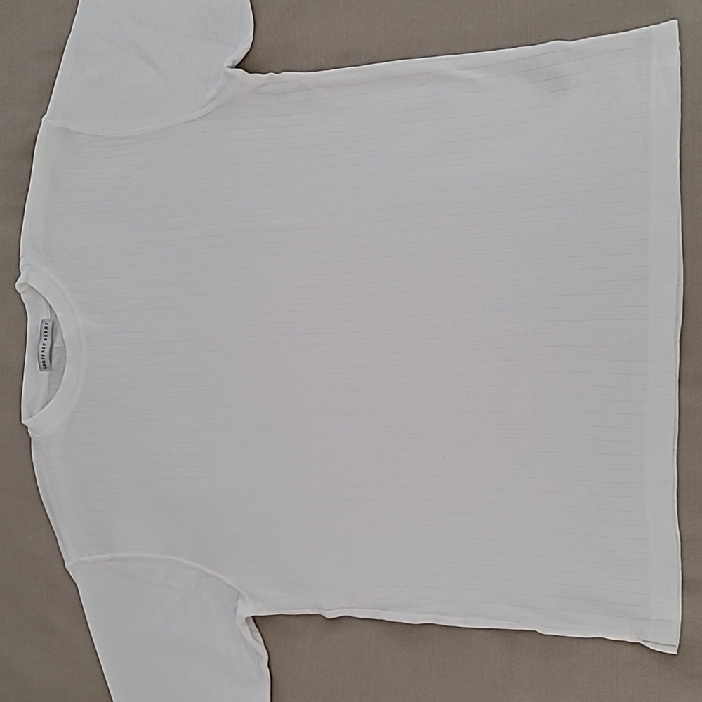Geoffrey Beene Ribbed White Tee - Picture 3 of 11